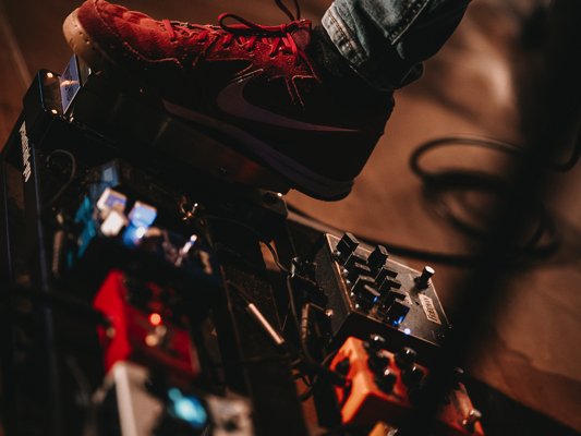 Nenad Pedals für sein Bass Setup im Studio und bei Live Sessions